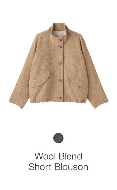 Wool Blend Short Blouson