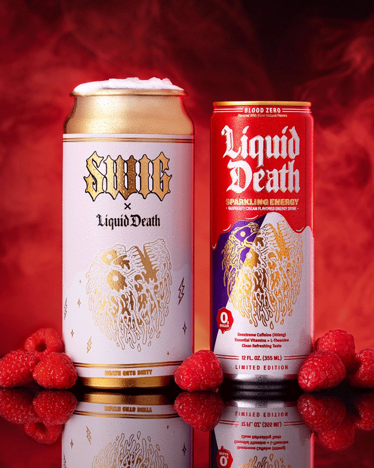 Liquid Death x Swig
