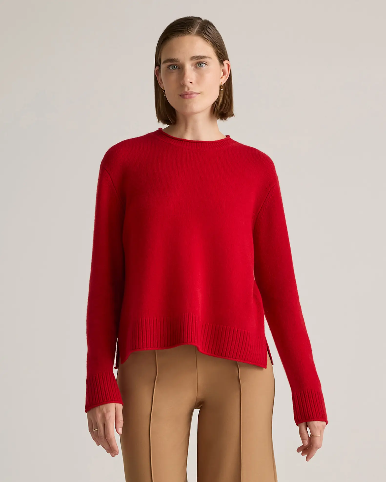 Mongolian Cashmere Boxy Crewneck Sweater