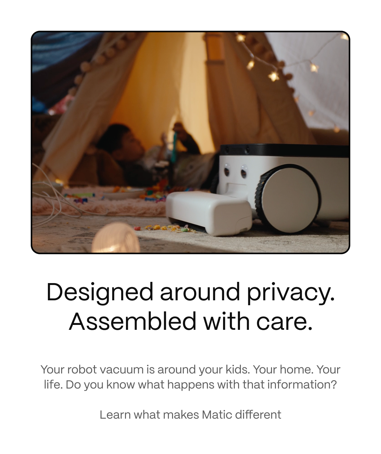 Designed around privacy