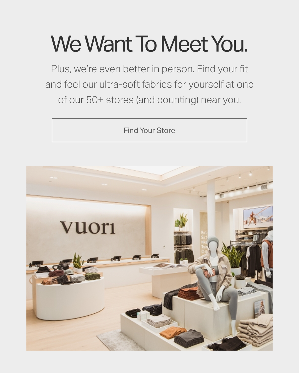 We Want To Meet You.