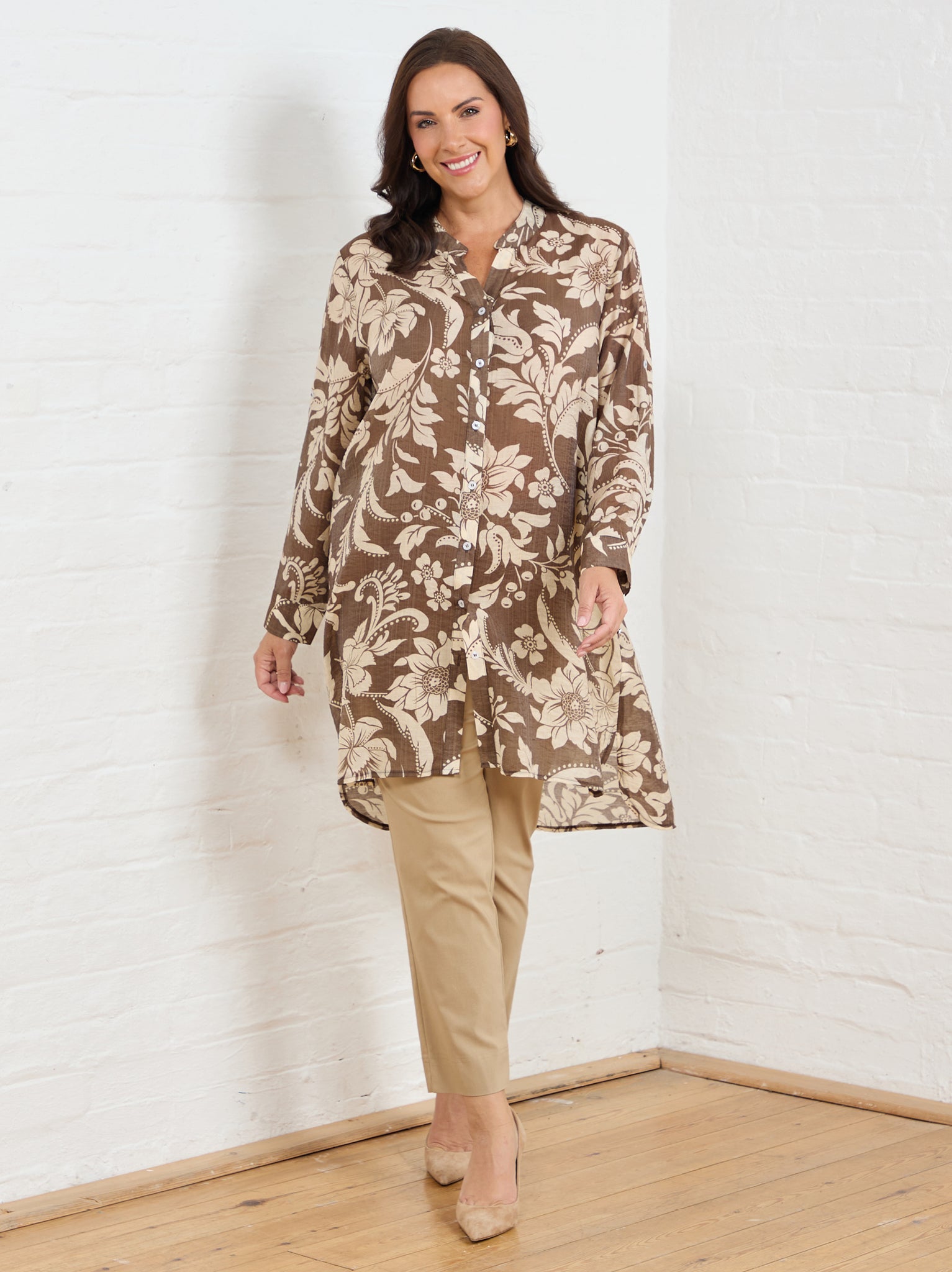 Marie by ROBELL Stretch Trouser Camel