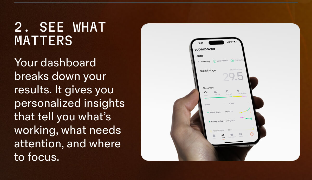 Step 2: See what matters with your personalized Superpower dashboard.