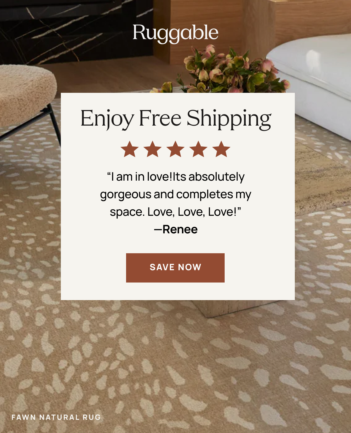 &ldquo;&ldquo;I am in love! Its absolutely gorgeous and completes my space.&rdquo; [Click here to Experience The Ruggable Difference]