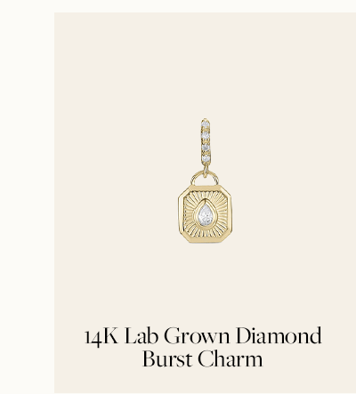 14K Lab Grown Diamond Burst Charm