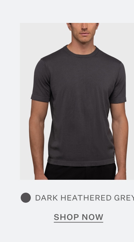 Riviera Luxe Knit Crewneck Tee - Dark Heathered Grey