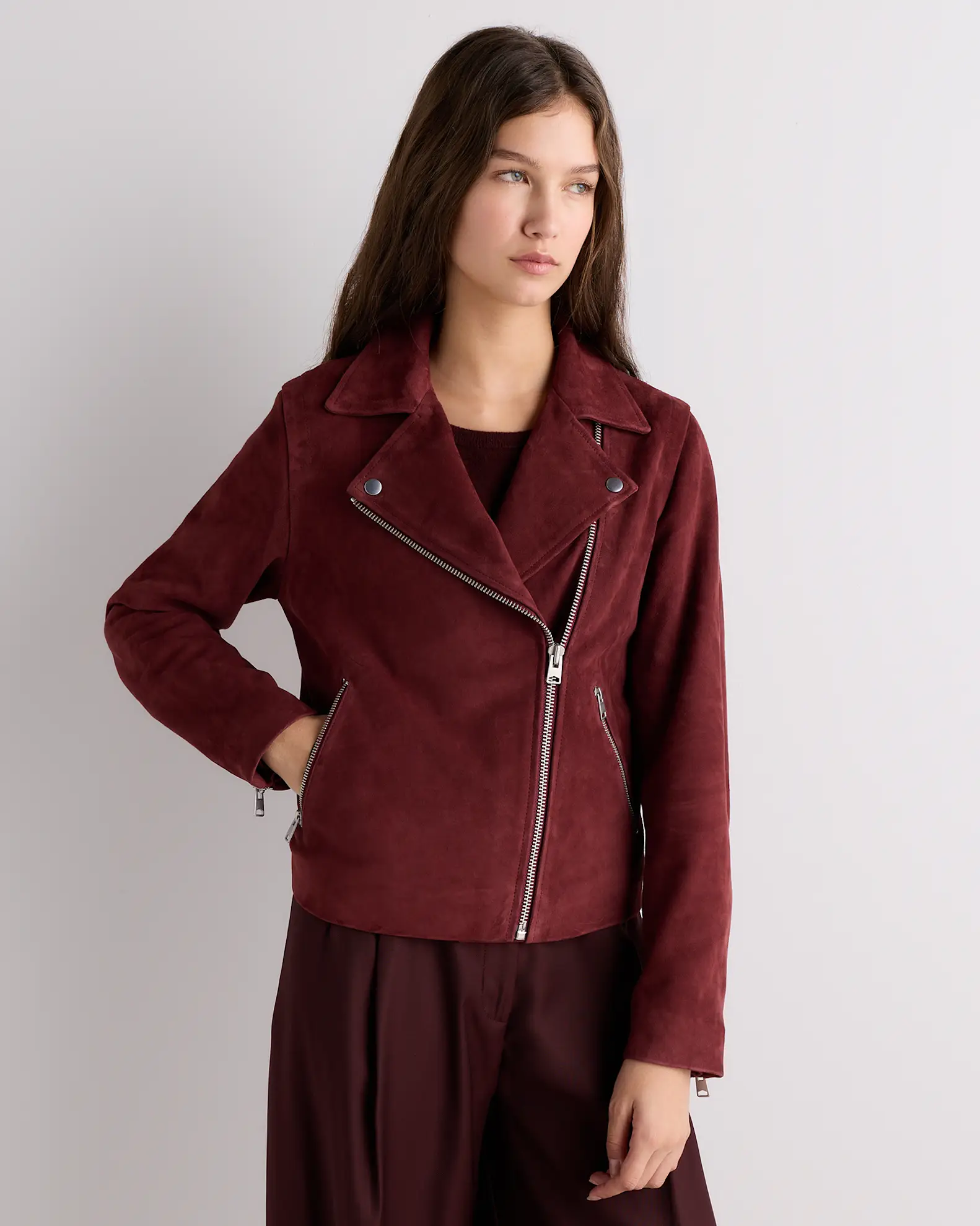 100% Suede Biker Jacket