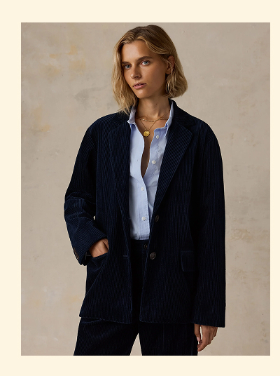 Hawthorne Cord Oversized Blazer