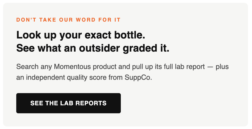 Look up your bottle for test results