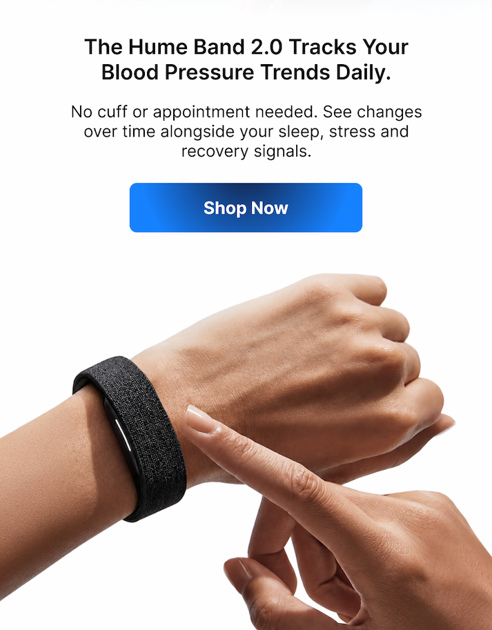 Band 2.0 follows your blood pressure trends every day, alongside your sleep, stress, and recovery.