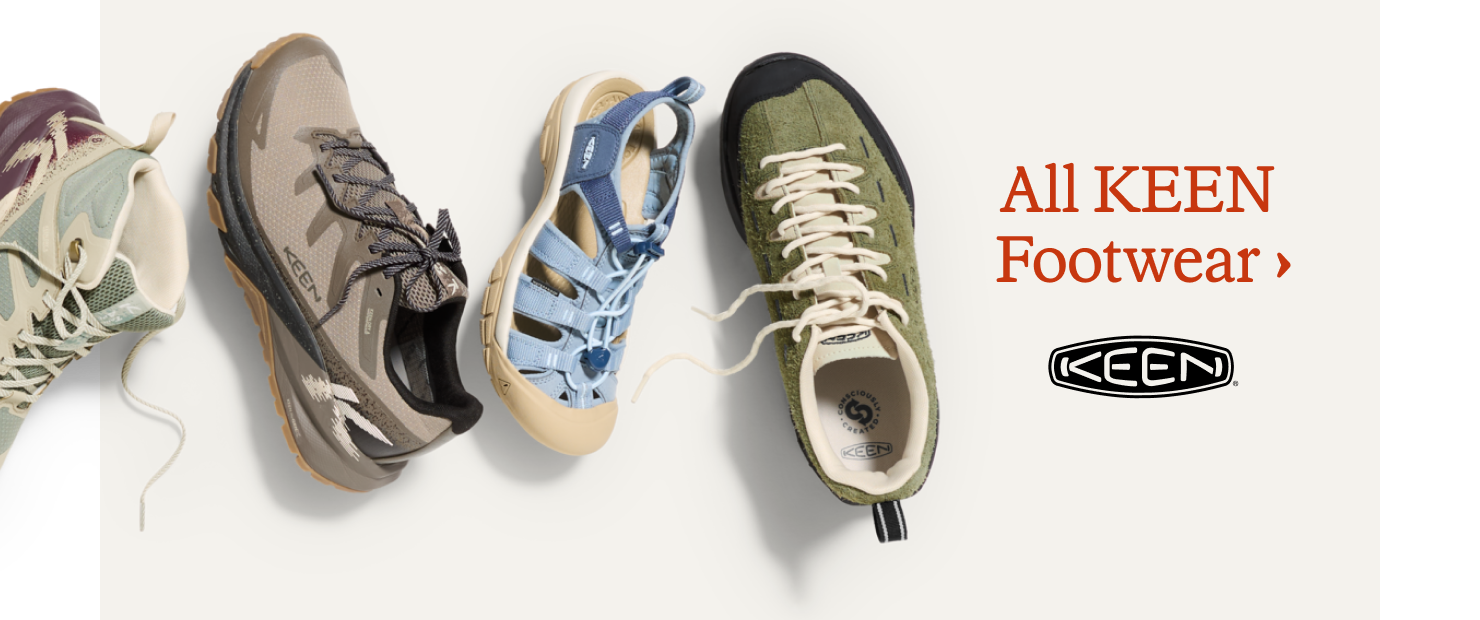 All KEEN footwear. 