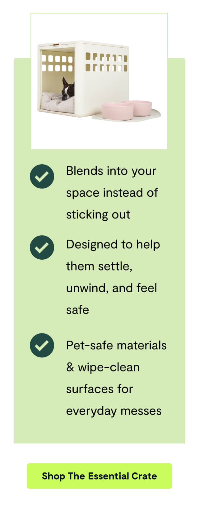 Blends into your space instead of sticking out - Designed to help them settle, unwind, and feel safe - Pet-safe materials & wipe-clean surfaces for everyday messes