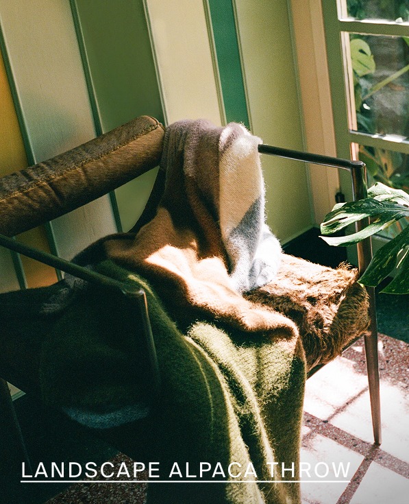 landscape alpaca throw
