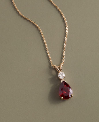 14K Gold Diamond & Semi-Precious Gemstone Drop Necklace