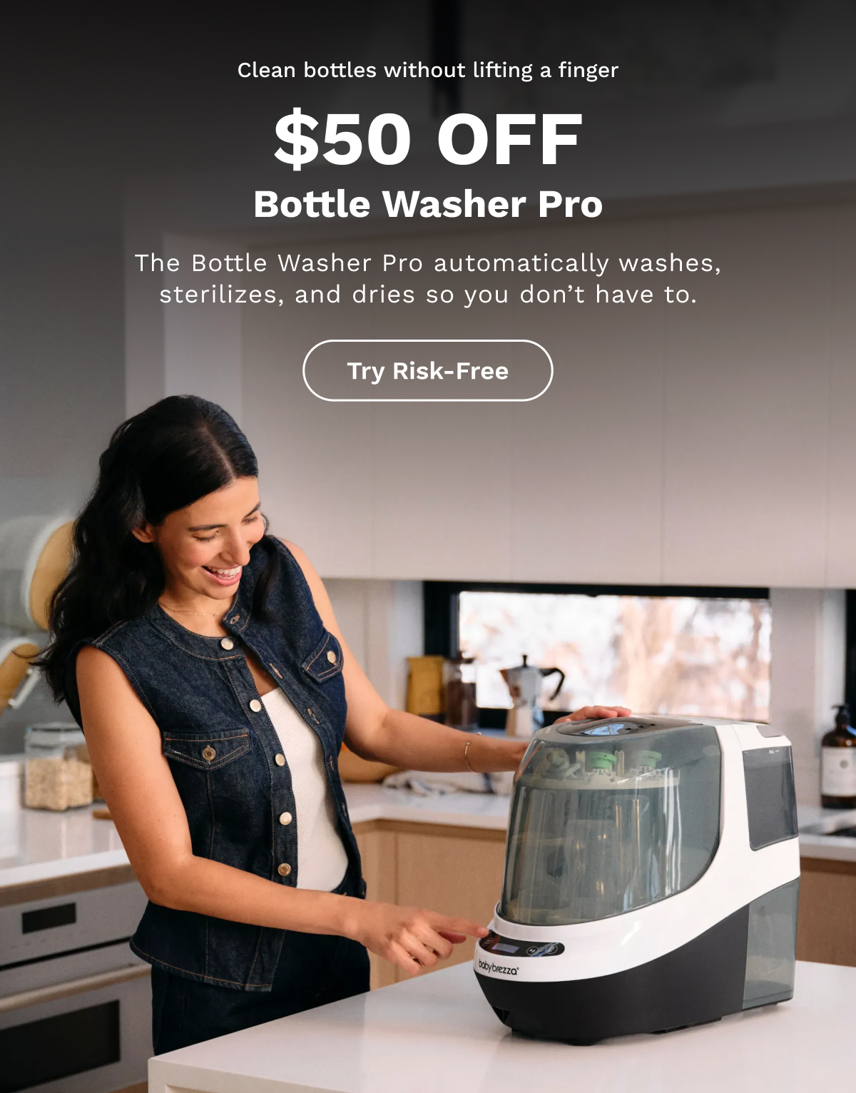 Clean Bottles Without Lifting A Finger $50 OFF Bottle Washer Pro | Try Risk-Free
