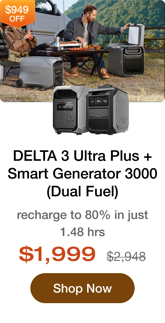 DELTA 3 Ultra Plus + Smart Generator 3000 (Dual Fuel)