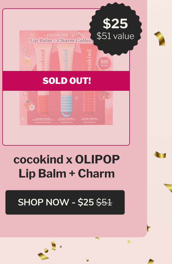 $25 = $51 value | cocokind x Olipop Lip Balm+ Charm | Shop Now - $25