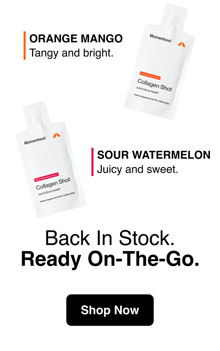 Orange Mango, tangy and bright. Sour Watermelon juicy and sweet. Back in stock. Ready on the go. Shop now.