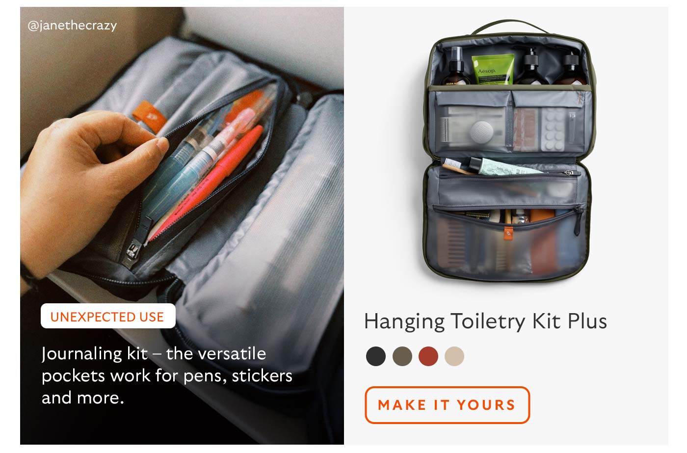 Hanging Toiletry Kit Plus