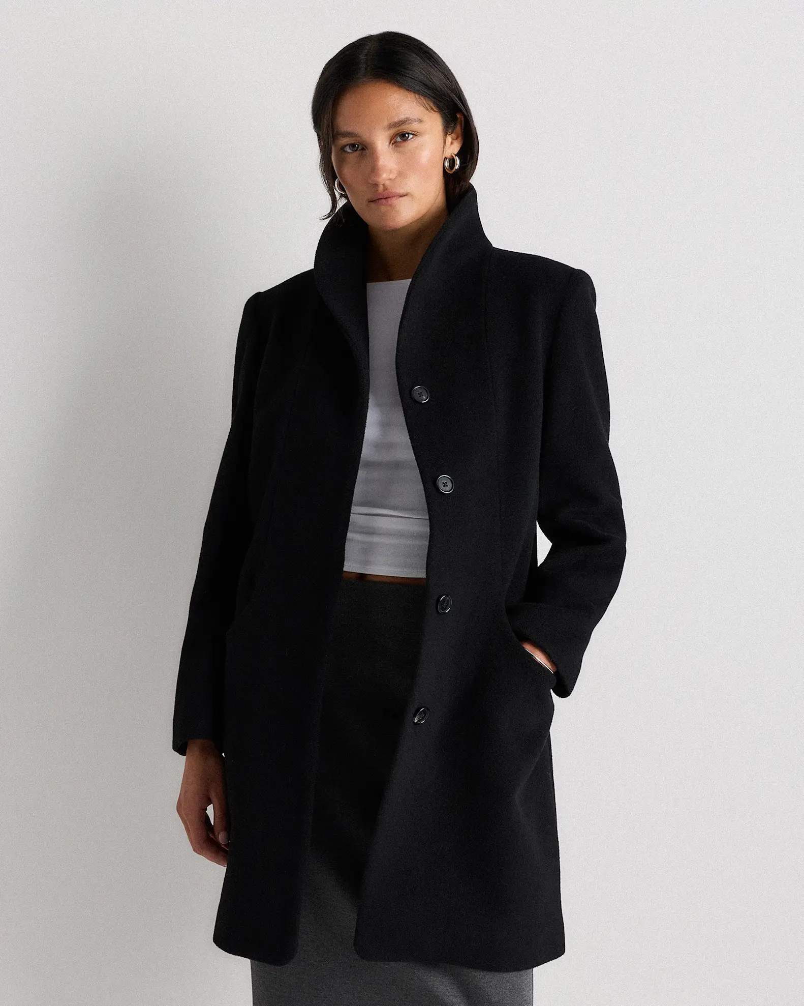 Wool Cashmere Cocoon Coat