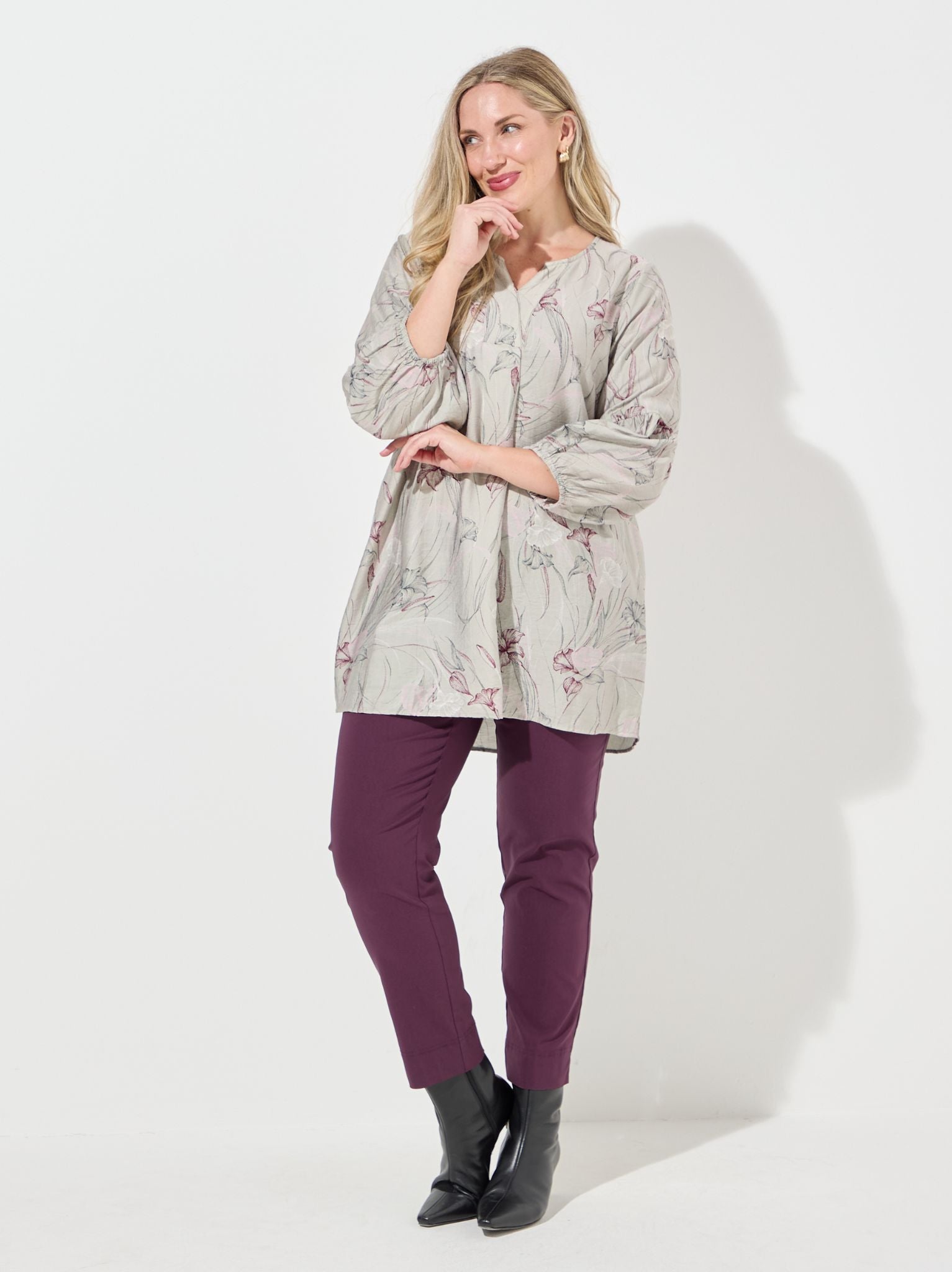 Image of Tyra by CISO Rose Long Printed Tunic