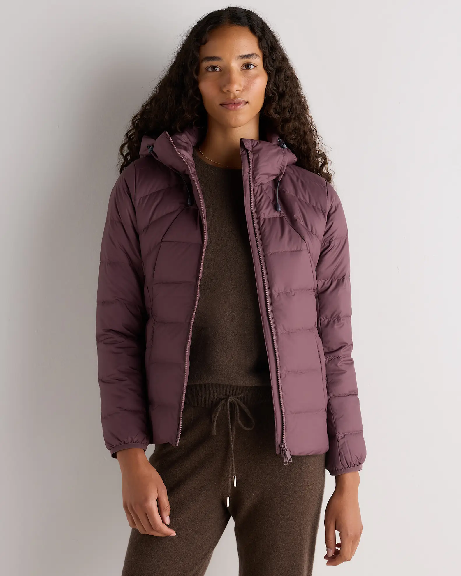 Lightweight Down Packable Puffer Hooded Jacket