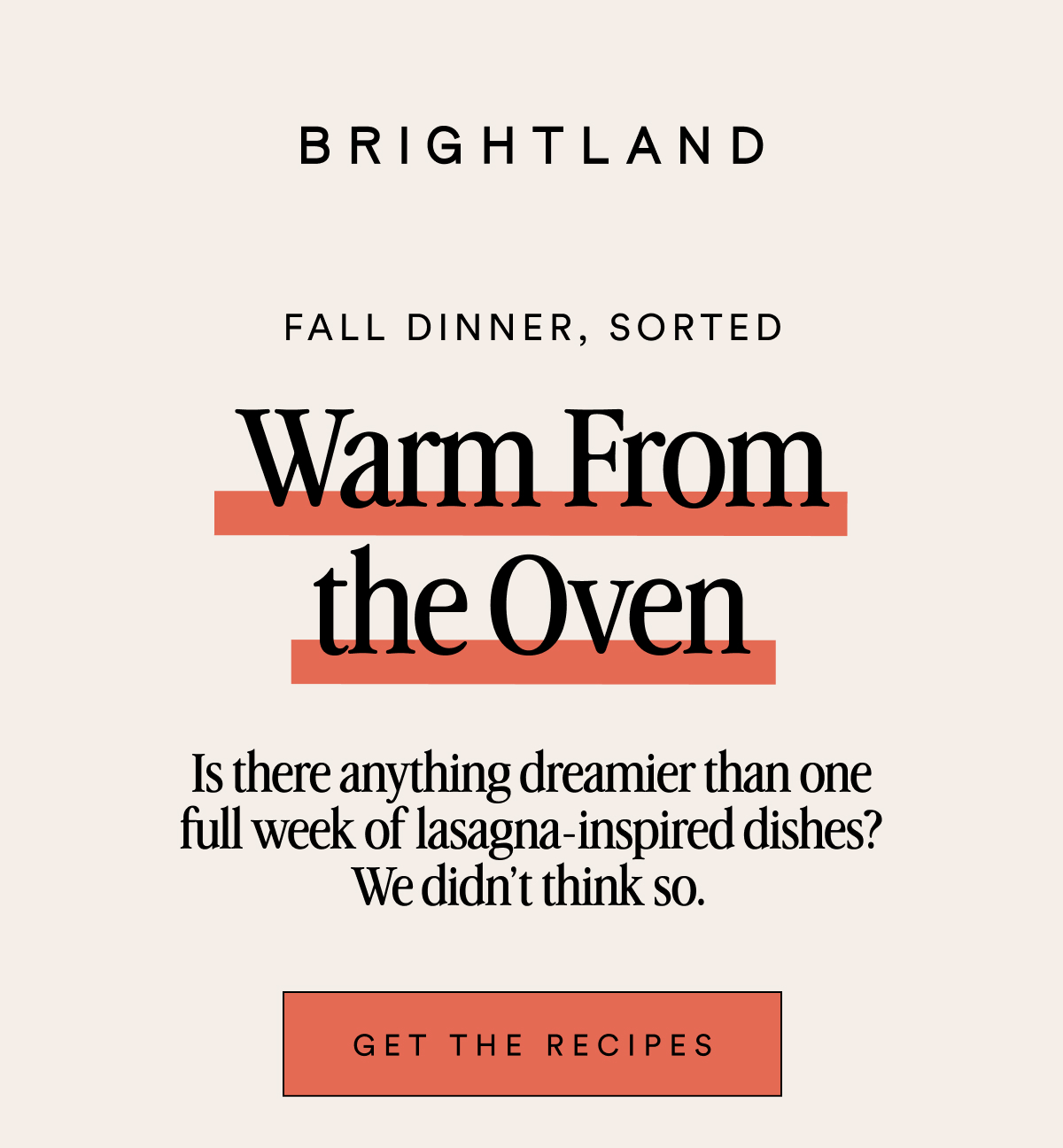 Warm From the Oven
