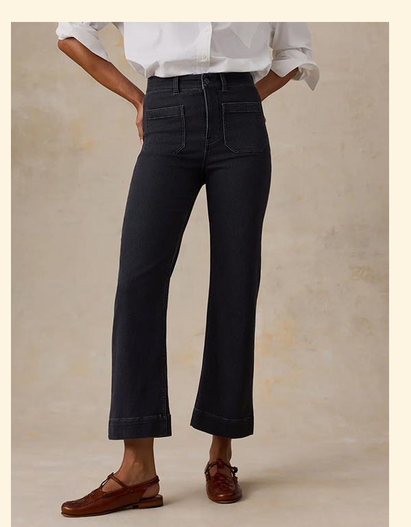 Stretch Terry Patch Pocket Ankle Pant