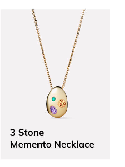 3 Stone Memento Necklace