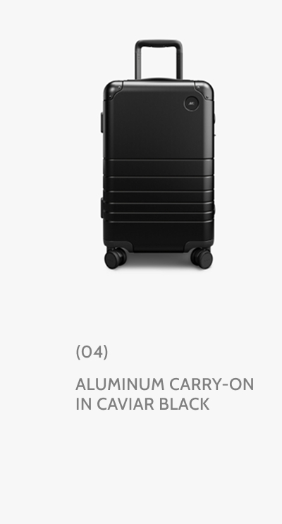 (04) Aluminum Carry-On in Caviar Black.