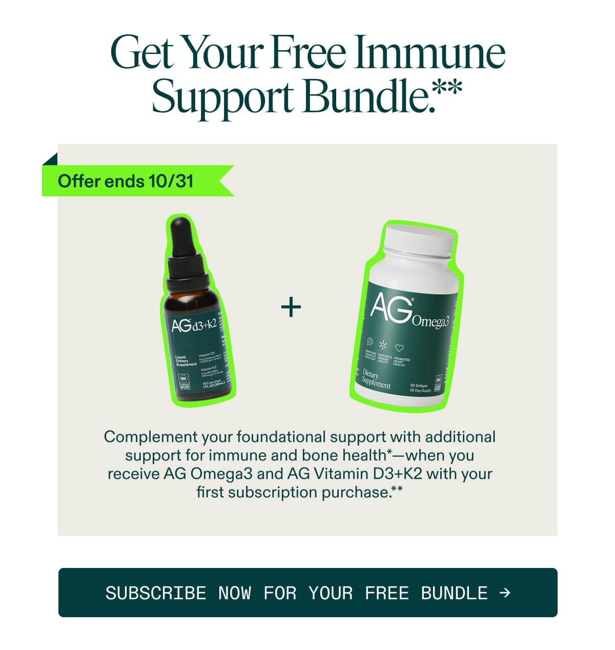 Subscribe today and get your free bundle