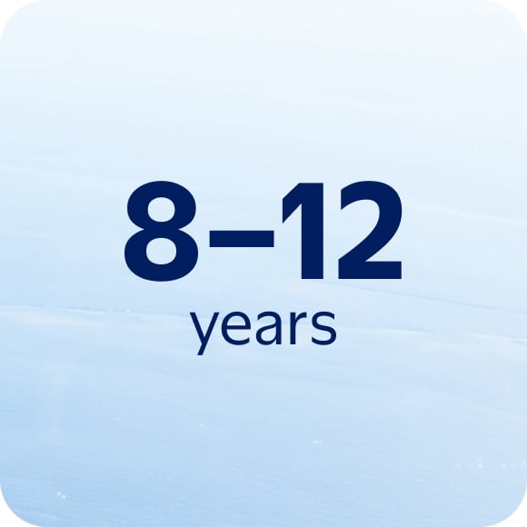 8&ndash;12 years