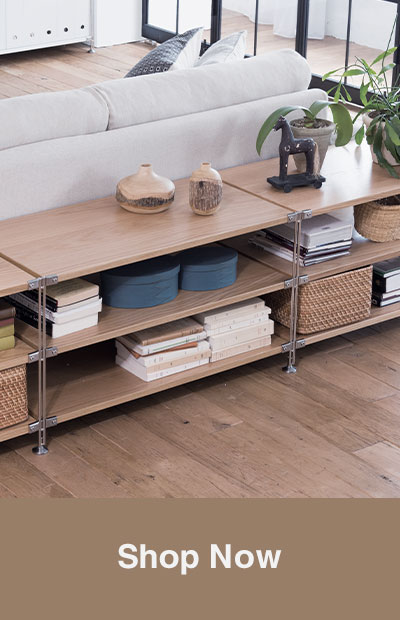 Shop SUS Shelving Unit - Oak - Wide - Small