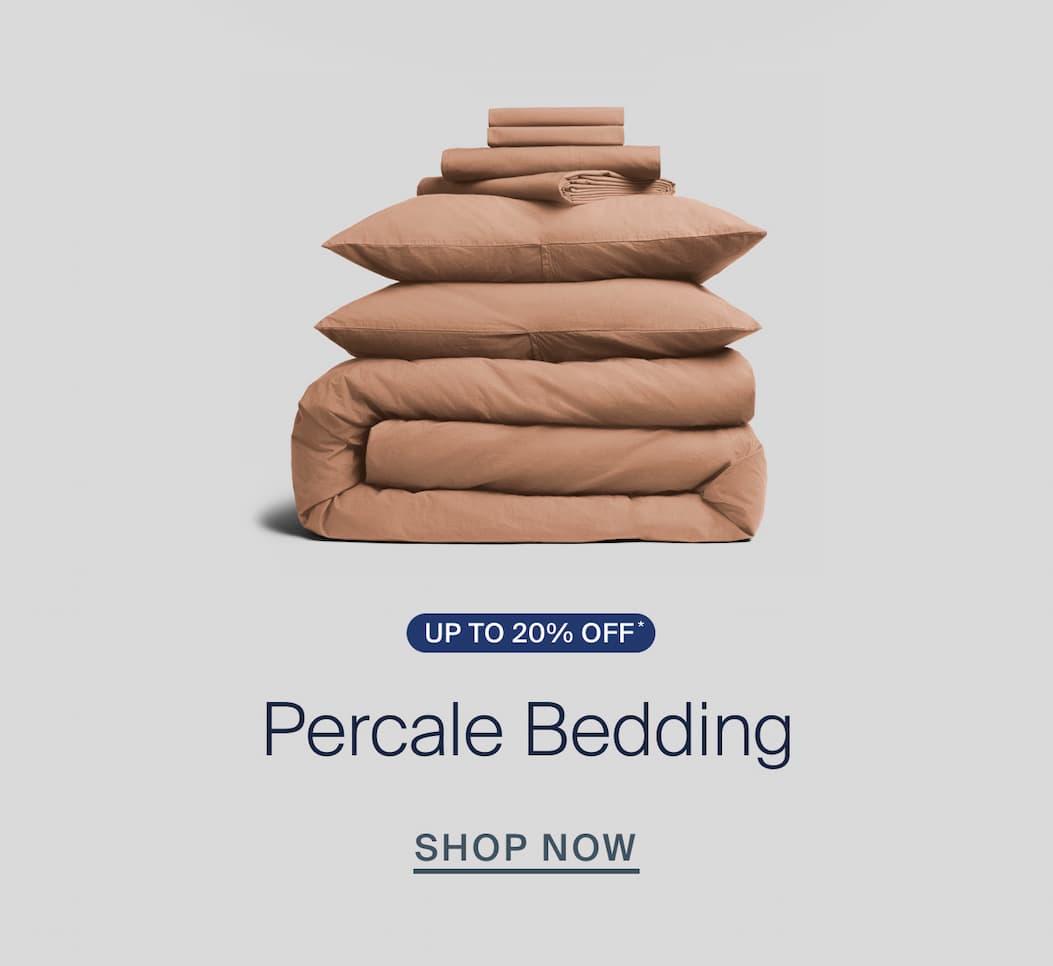 up to 20% off, shop percale bedding