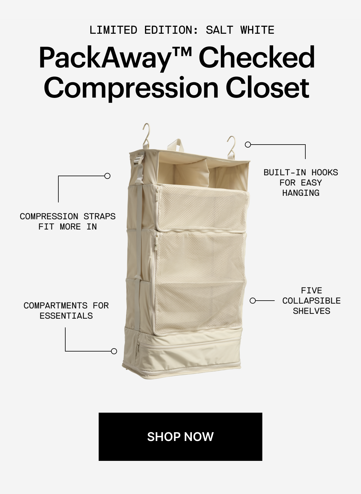 PackAway&trade; Checked Compression Closet