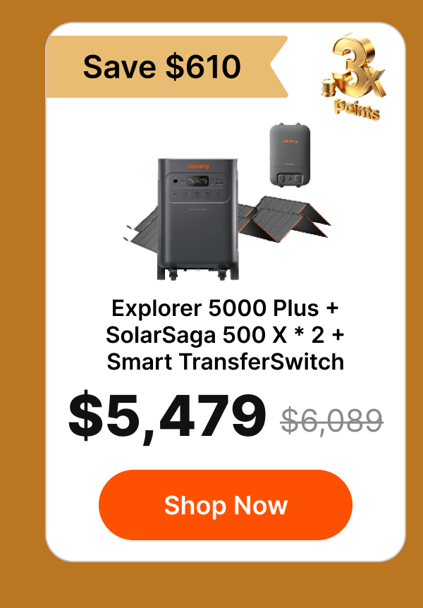 Explorer 5000 Plus +SolarSaga 500 X * 2 +Smart TransferSwitch