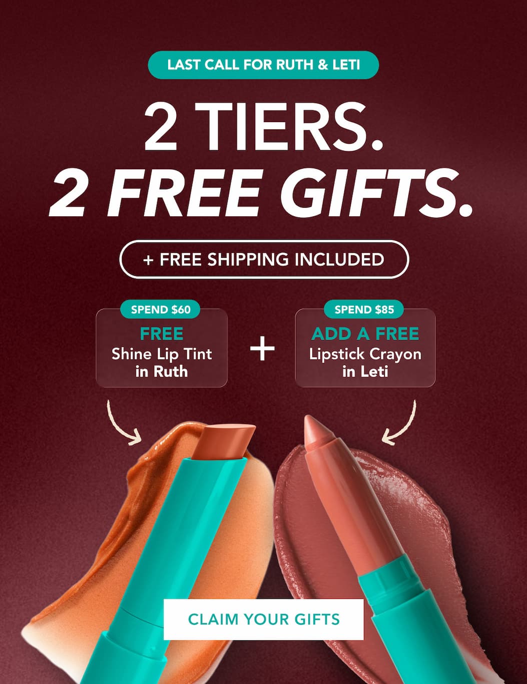 Last call to claim your free gifts!