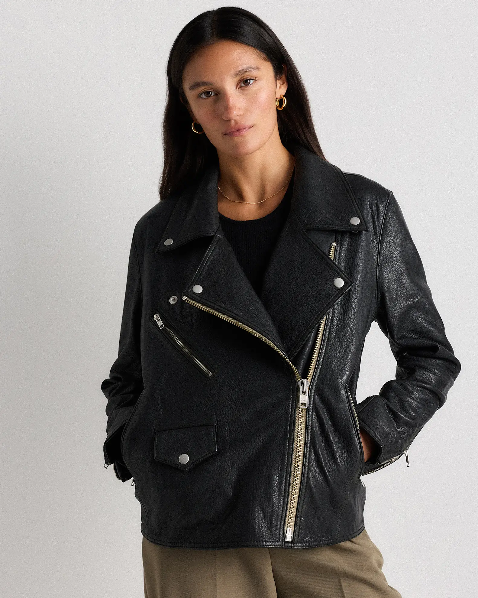 100% Leather Oversized Biker Jacket