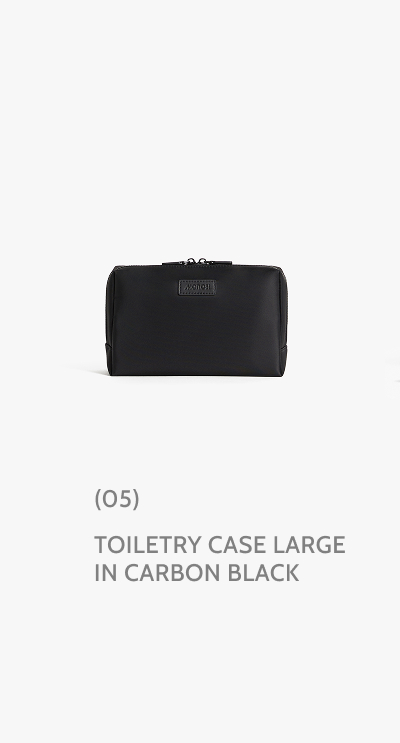 (05) Toiletry Case Large in Carbon Black.