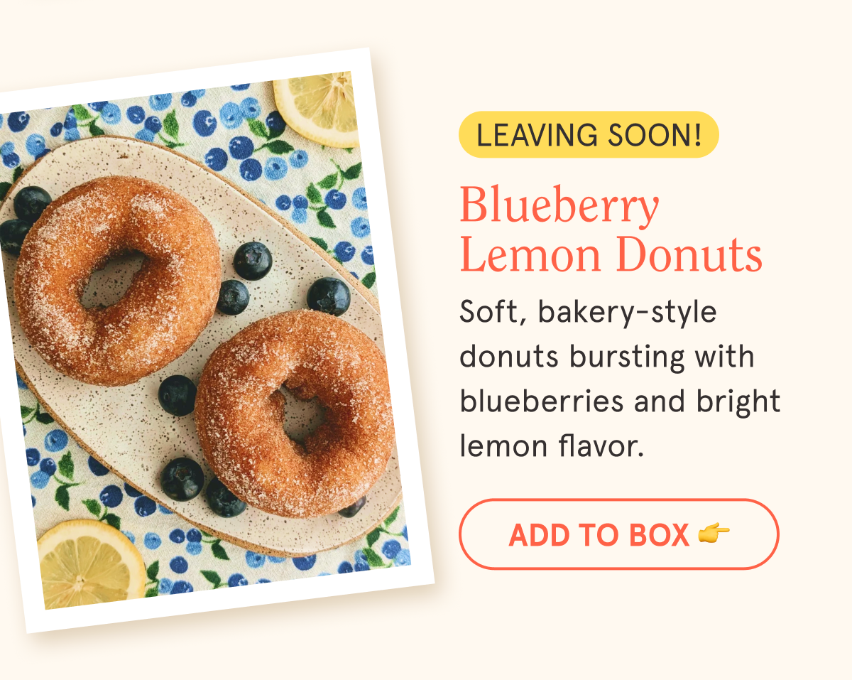 Blueberry Lemon Donuts (Leaving Soon!) Sticker Soft, bakery-style donuts bursting with blueberries and bright lemon flavor.