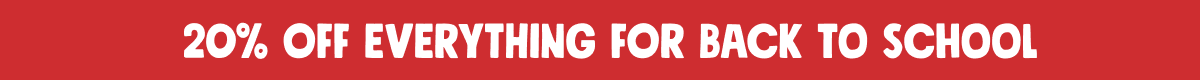 20% Off Everything For Back To School