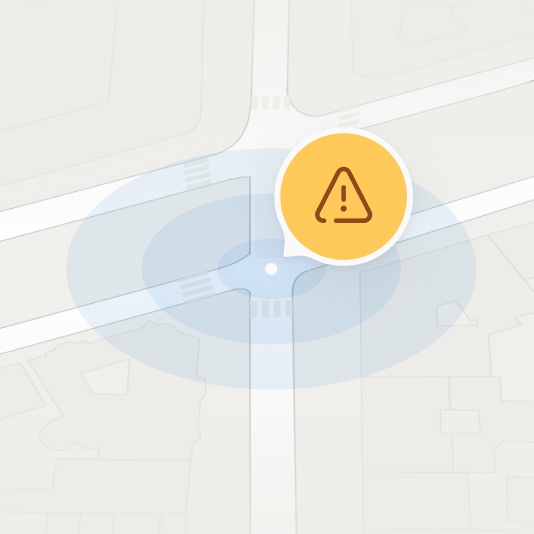 A render of the Cowboy app showing the Safety Alerts feature
