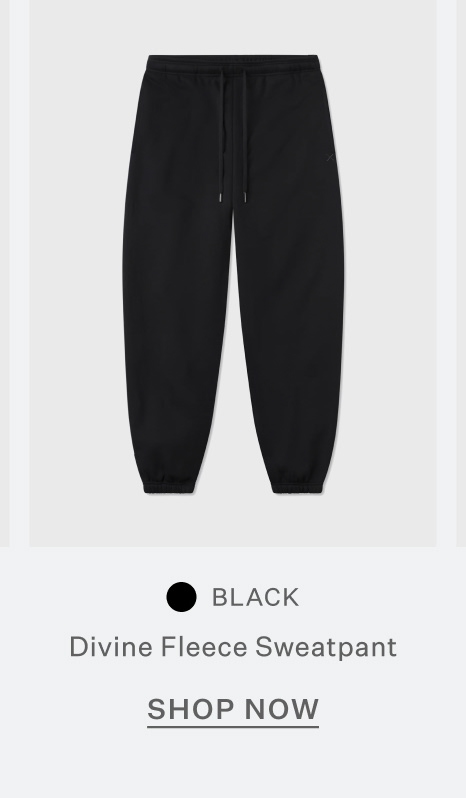 Divine Fleece Sweatpant - Black