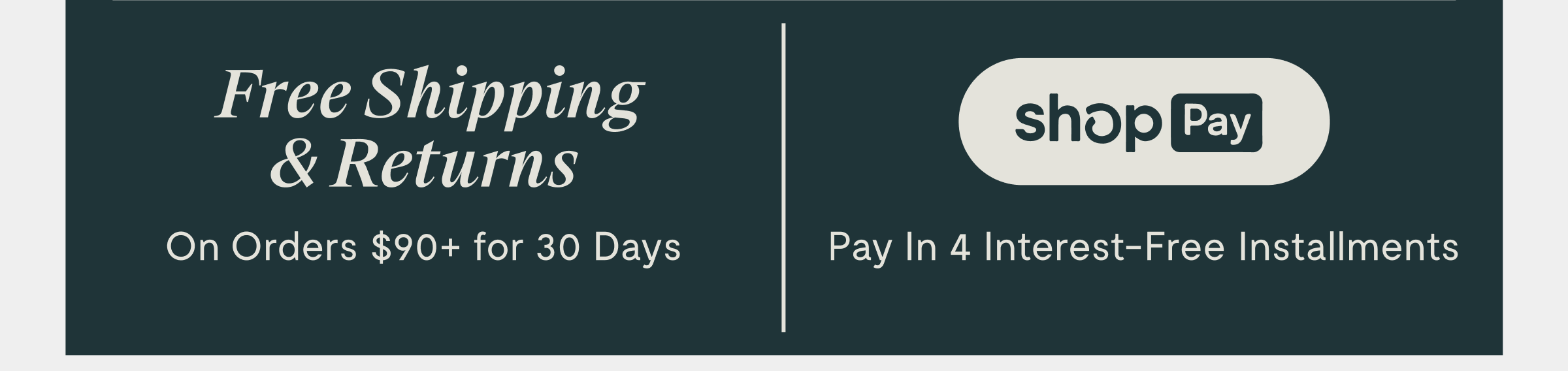 Free Shipping and Returns 