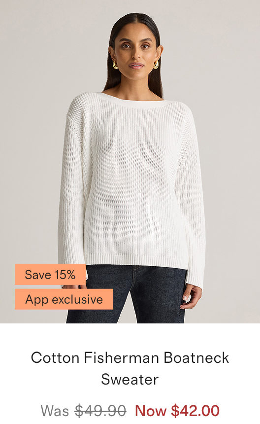 100% Organic Cotton Fisherman Boatneck Sweater