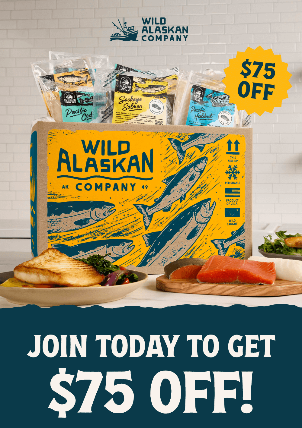 Join Today to Get $75 off your first three boxes
