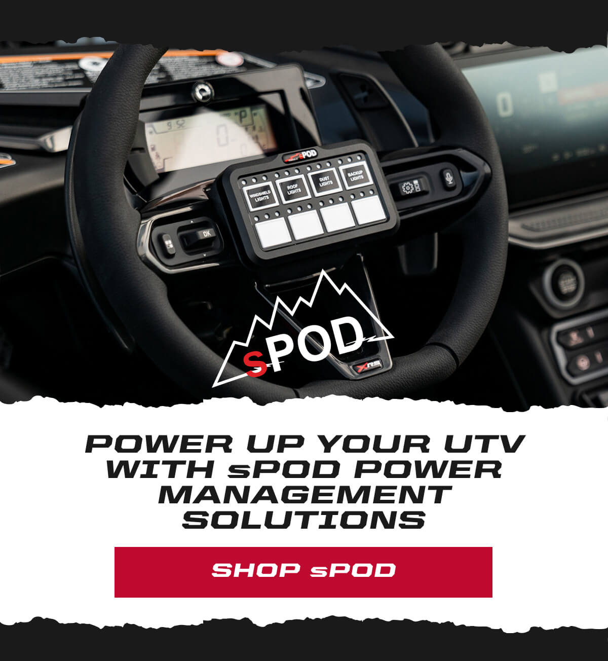 POWER UP YOUR UTV WITH sPOD POWER MANAGEMENT SOLUTIONS. Shop sPOD