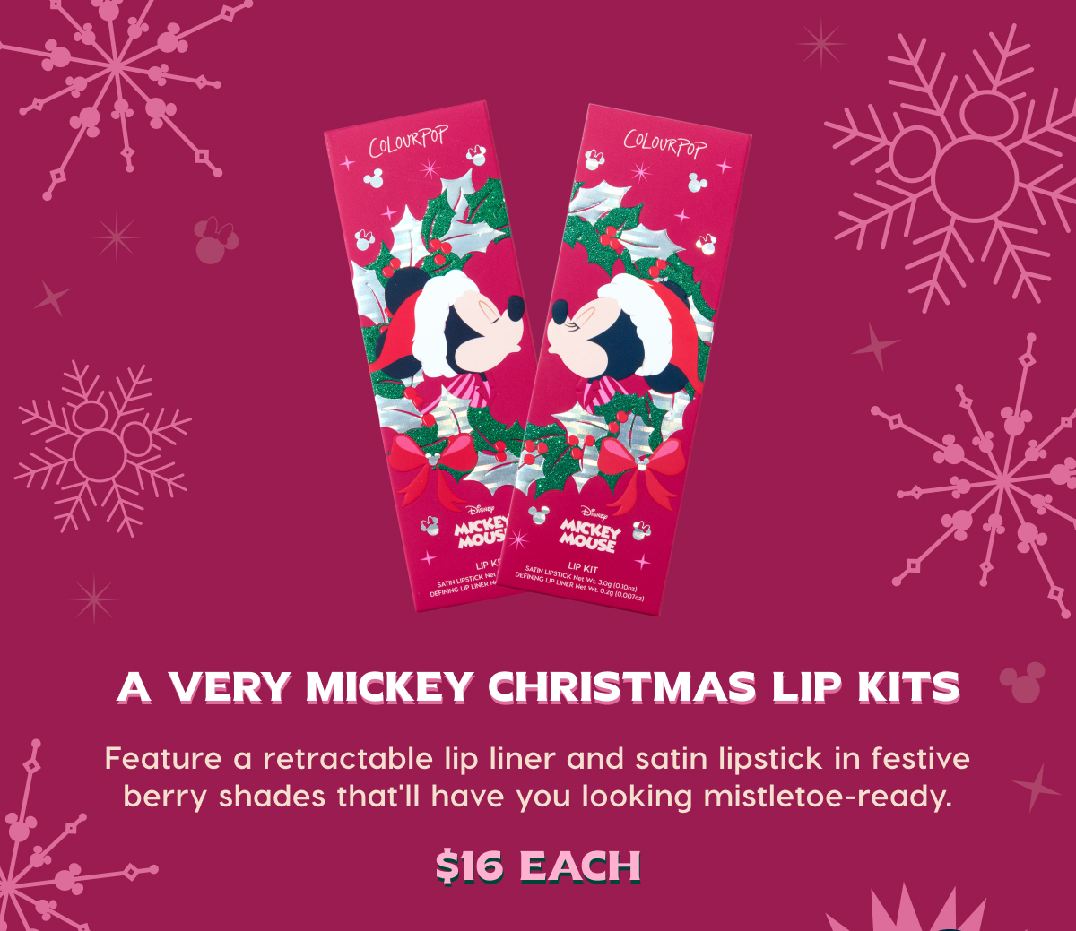Shop A Very Mickey Christmas Lip Kits