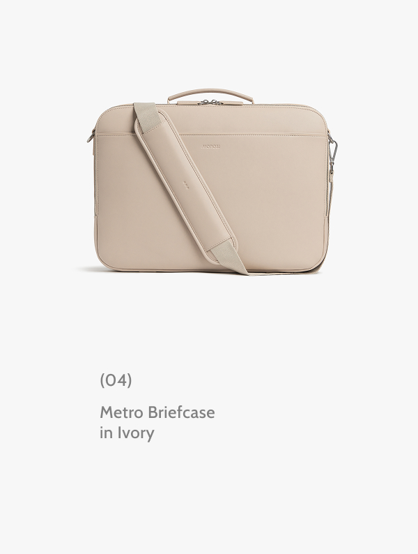 (04) Metro Briefcase in Ivory.