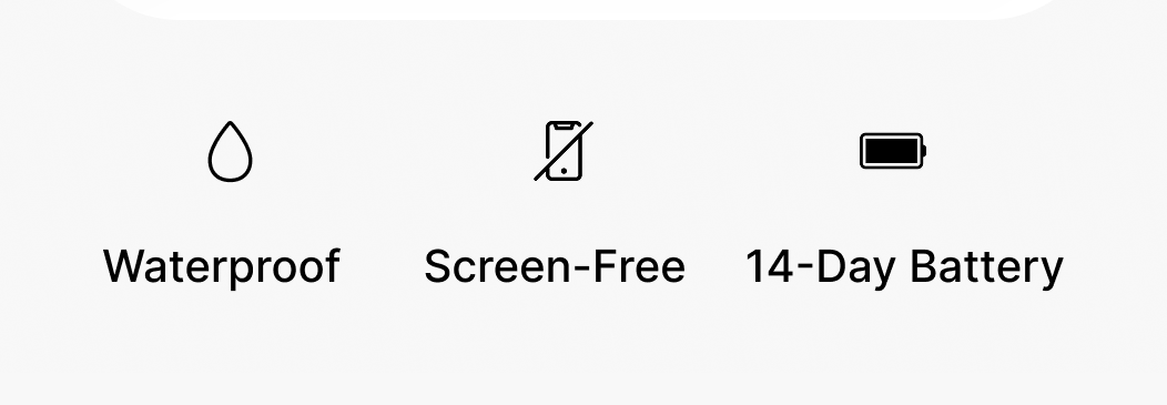 Waterproof, screen-free, and running for two weeks before it needs a charge